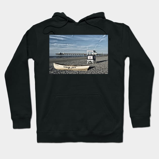 The Beach At Ocean City, NJ Hoodie by JimDeFazioPhotography